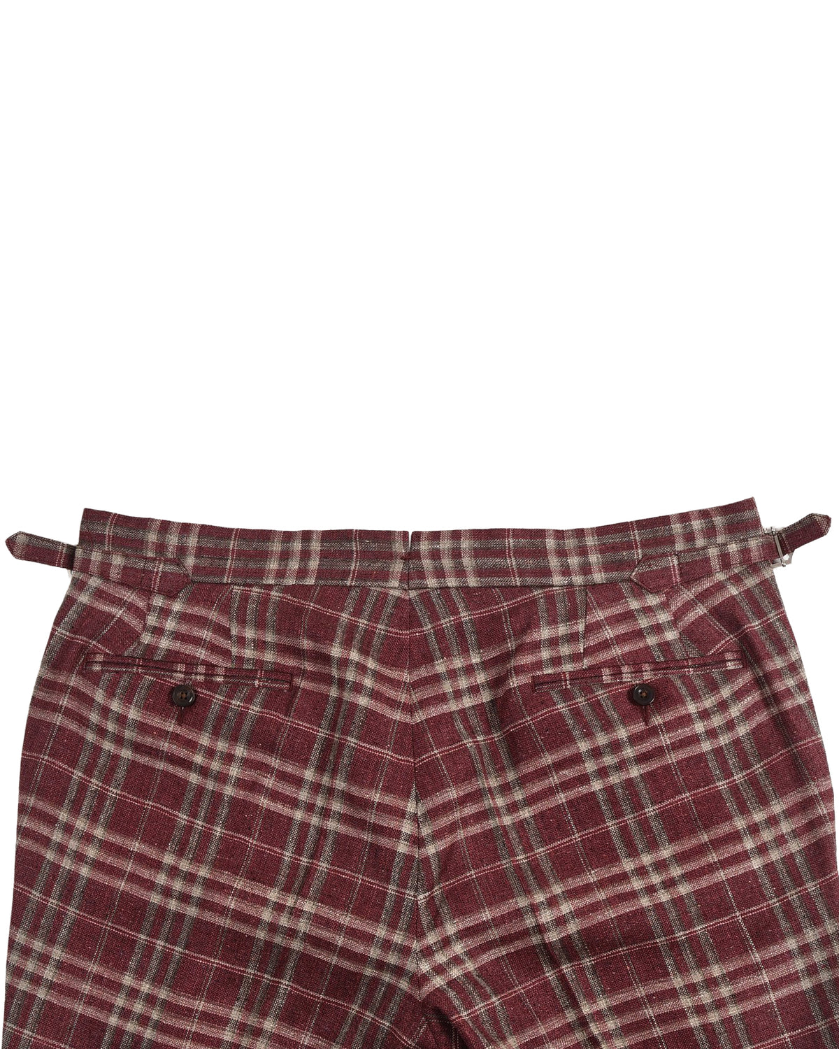 EThomas Maroon Windowpane Checks - 6