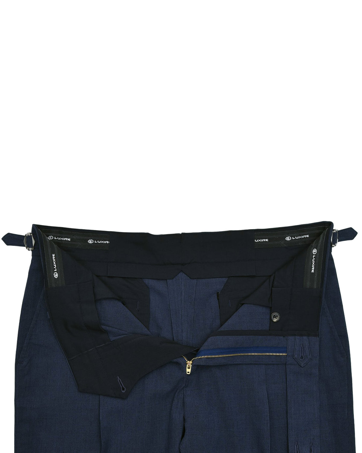 Sondrio: Linen Silk Houndstooth Blue - 5