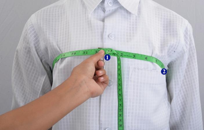 Body chest circumference measurement for jacket