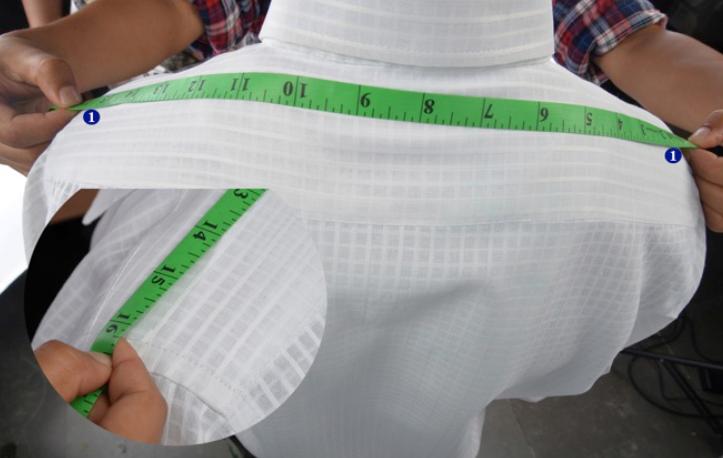 Body shoulders measurement for jacket