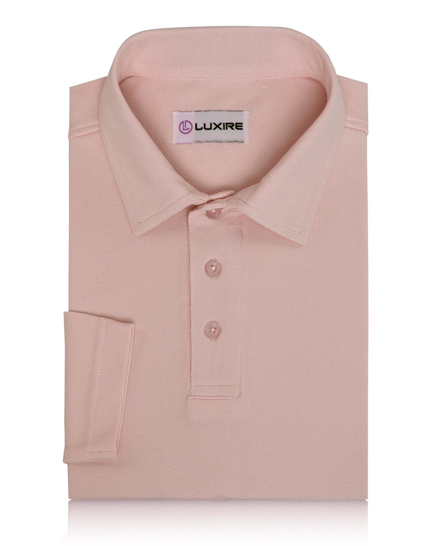 EZS Aria Pink Long Sleeve Polo