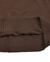 EZS Merino Wool Brown Long Sleeve Polo