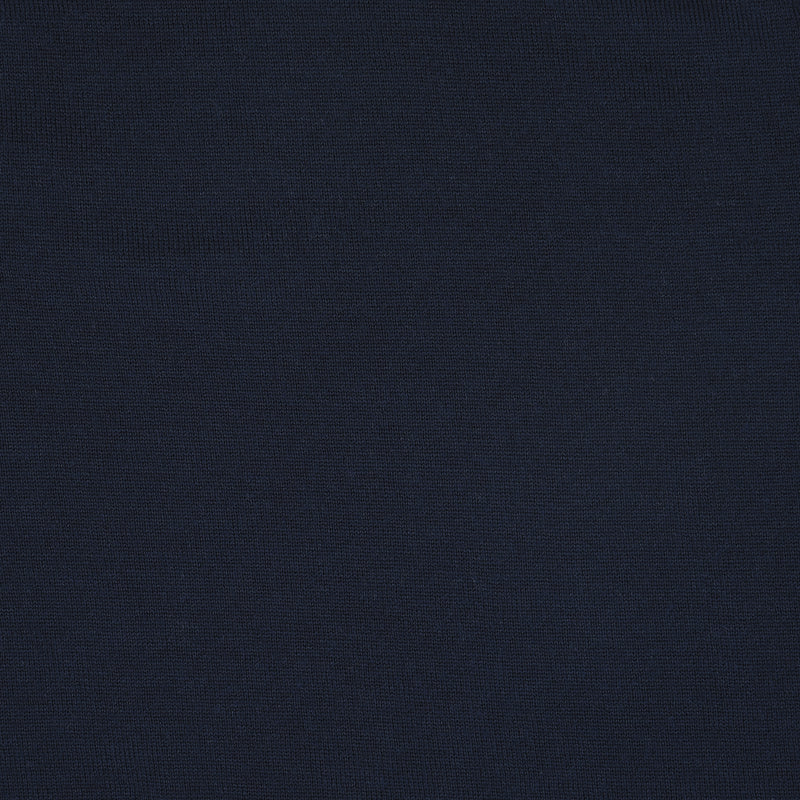 EZS Merino Wool Navy Long Sleeve Polo