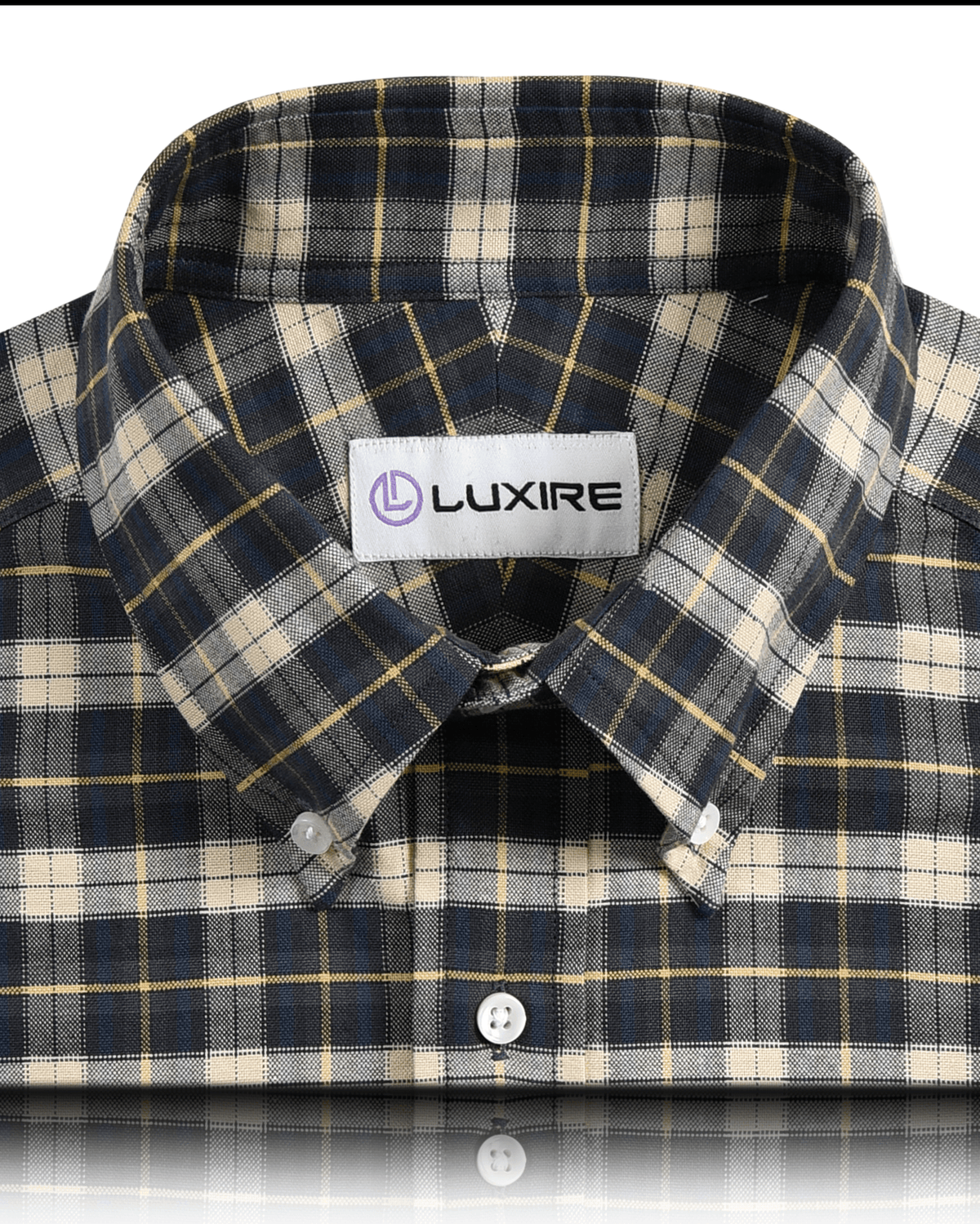 Bottle Green Navy Cream Tartan Checks Shirt - 2