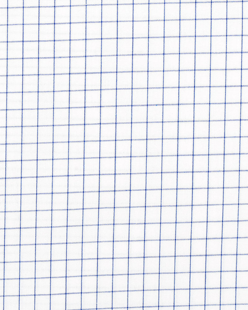 Navy White Checks Shirt