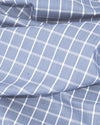 Navy Blue with White Grid Shirt