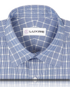 Navy Blue with White Grid Shirt