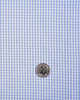 Close up view of custom check shirts for men by Luxire blue pink and white