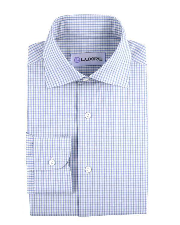 Light Blue White Gingham Shirt