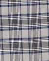 Dark Gull Grey Navy Plaid Flannel Shirt