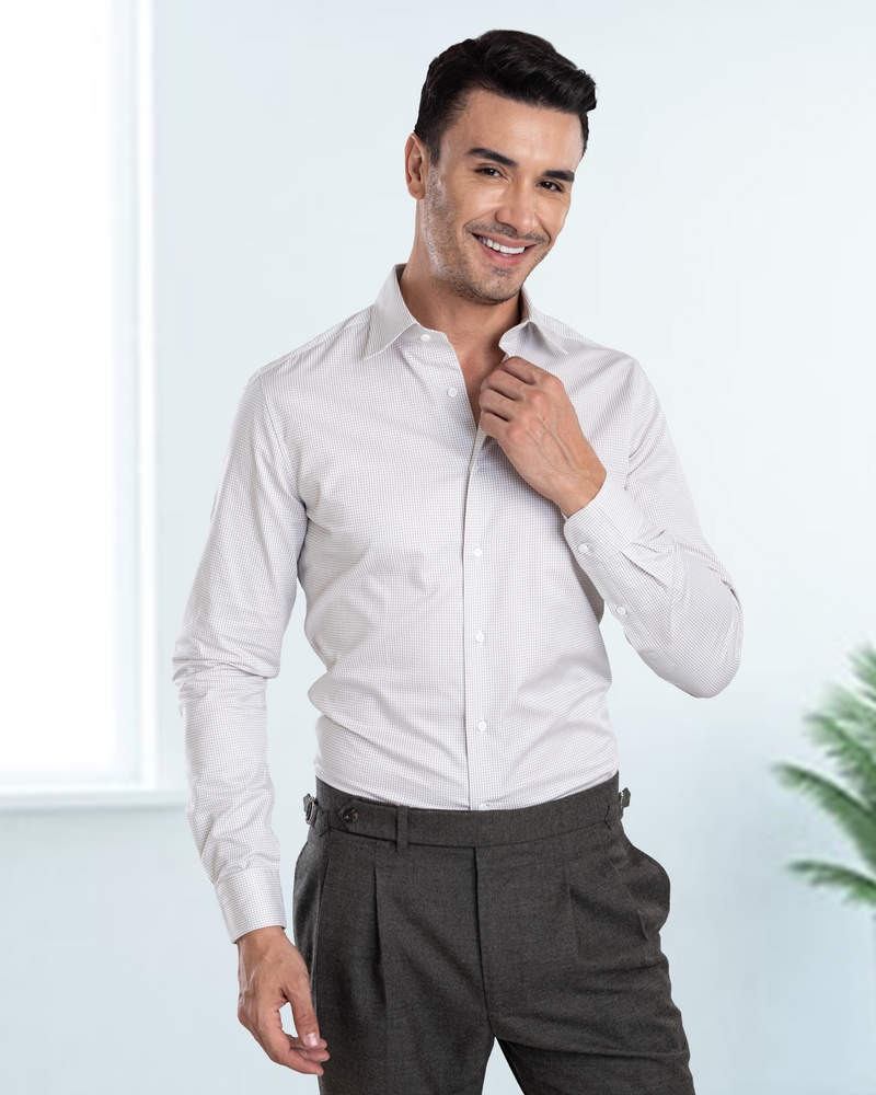 Tan Small Graph Checks Twill