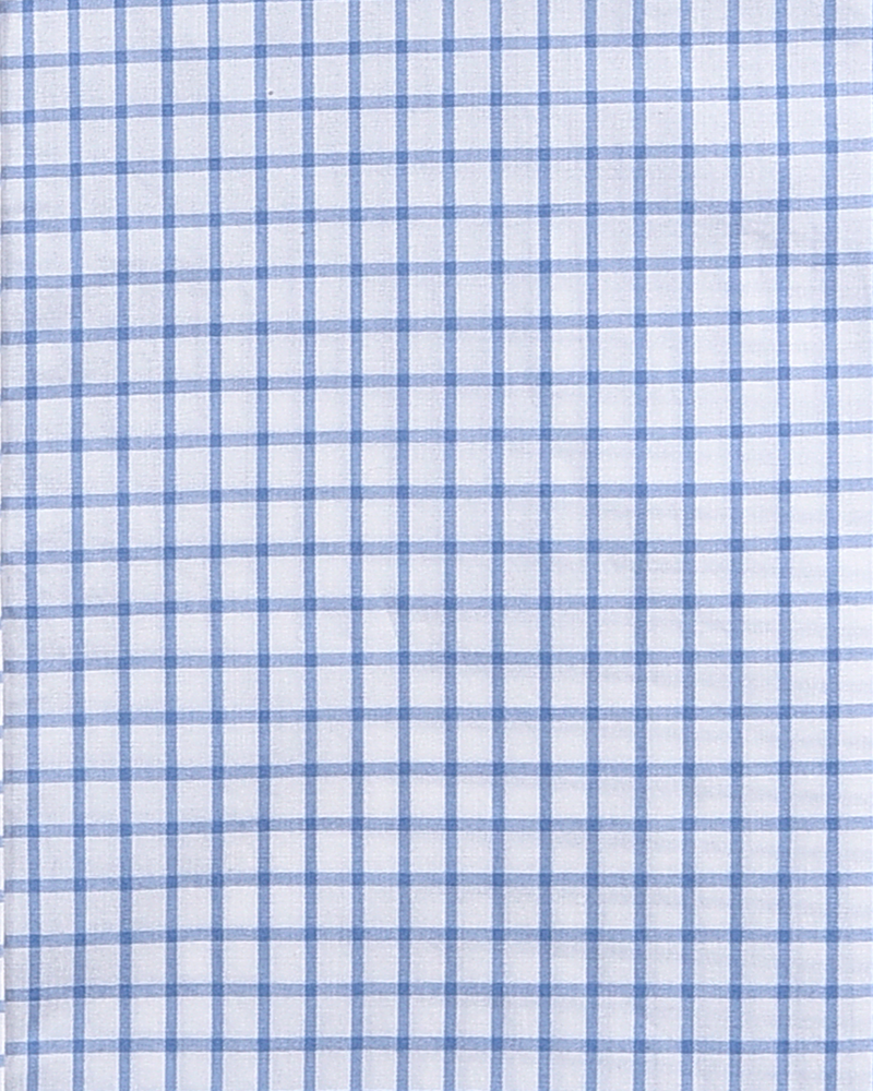 Brembana Sky blue Graph Checks Shirt