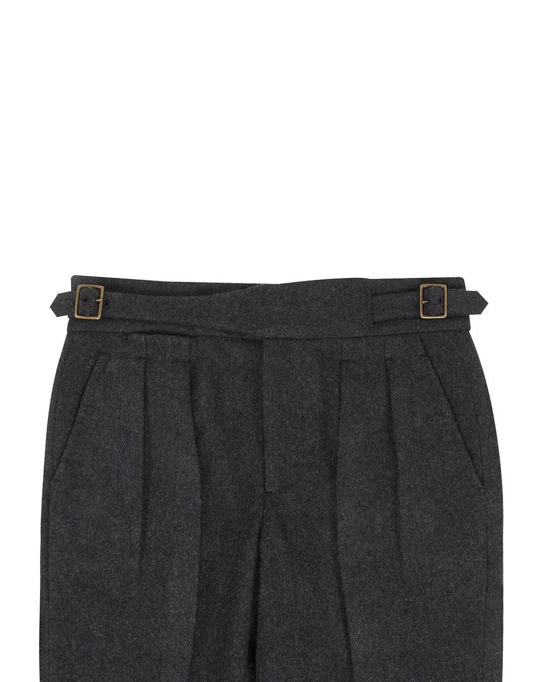 Front view of the Gurkha Pant in Charcoal Grey Wool