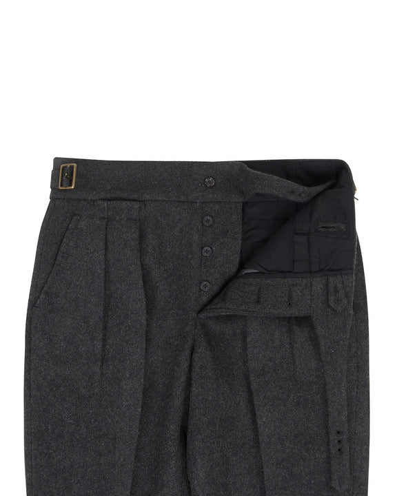 Gurkha Pant in Charcoal Grey 100% Wool Flannel – Luxire Custom Clothing