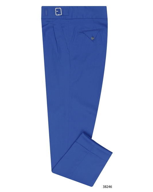 Buy Men Blue Pant Tailor Made Cotton Majestic Gurkha Dress Pants