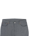 Denim: Navy Grey Slub Herringbone Jeans