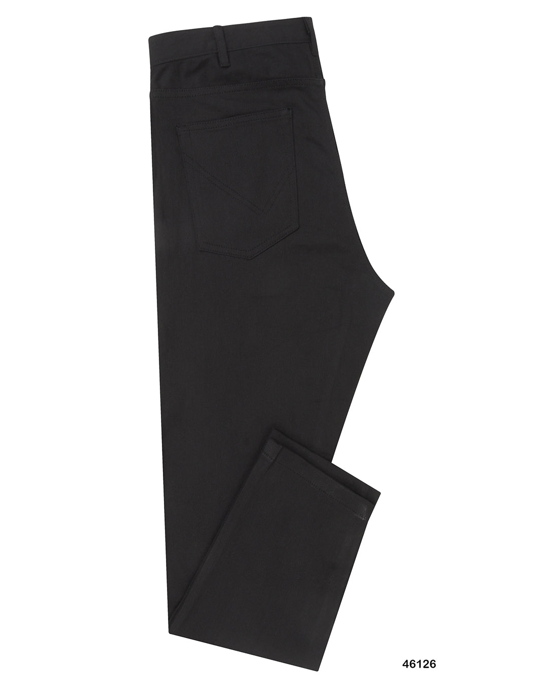 Side view of jeans for men by Luxire in black
