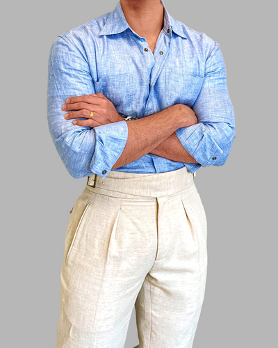 Gurkha Pants Linen Vintage Cream Birdseye