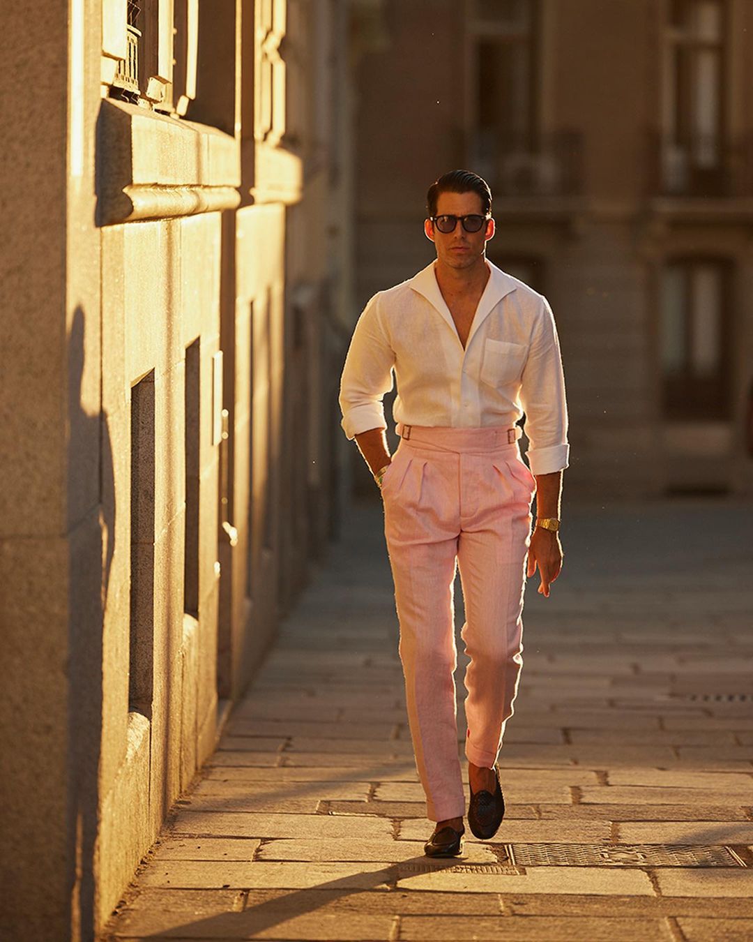 Custom Men's Linen Gurhka Pants in Linen Cotton Pink Twill – Luxire Custom  Clothing