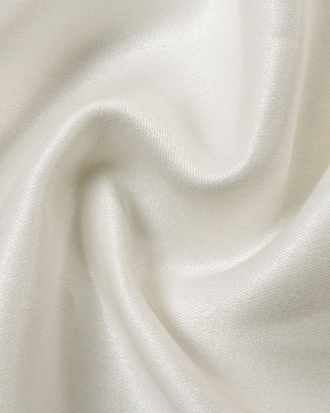 Fabric of custom linen sateen pants for men by Luxire in cream