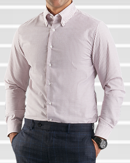 mens burgundy and white striped dress shirt Mens Maroon Striped Dress Shirt