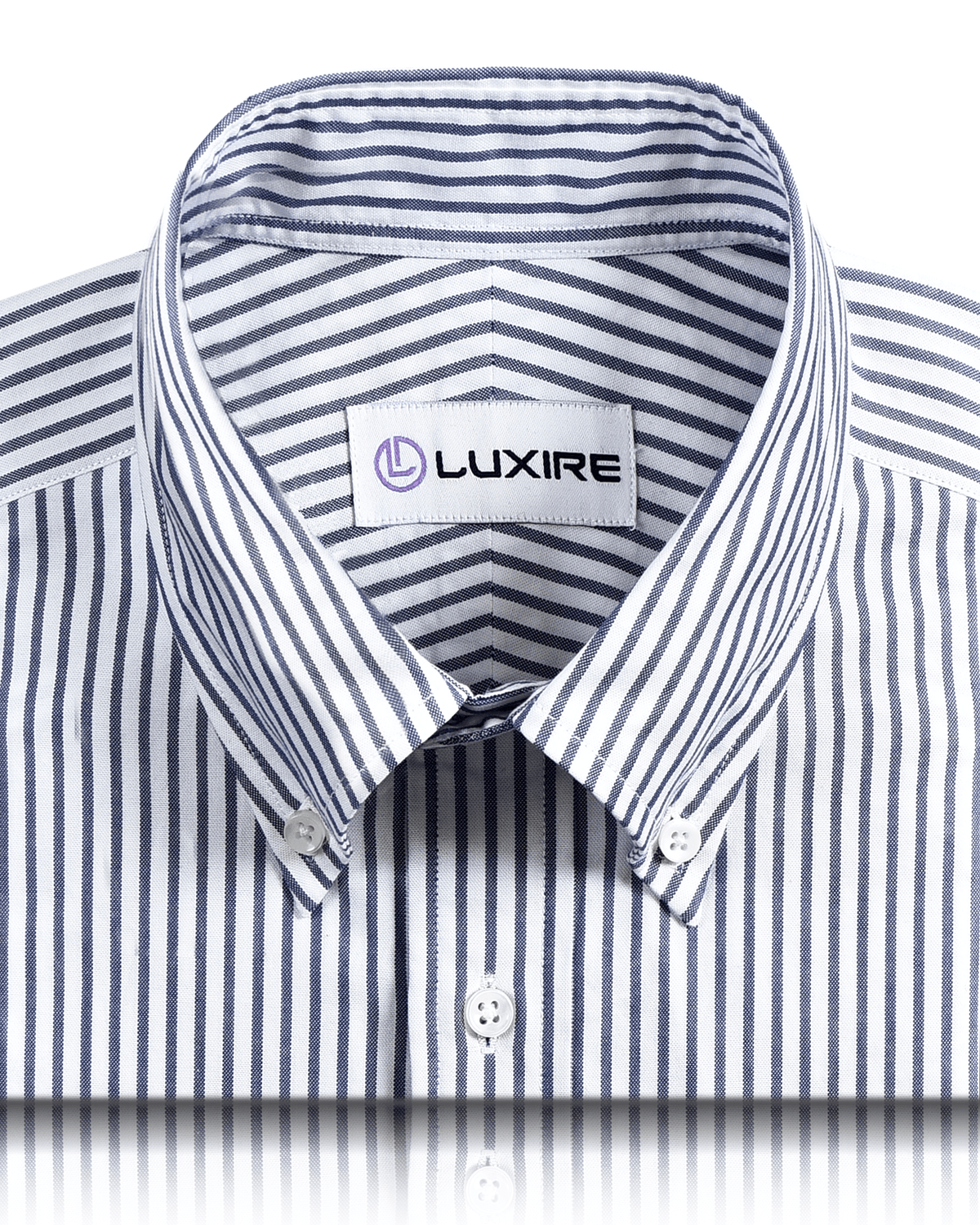 Navy Candy Stripes Pinpoint oxford Shirt - 2