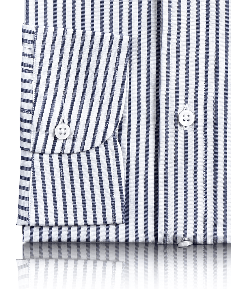 Navy Candy Stripes Pinpoint oxford Shirt