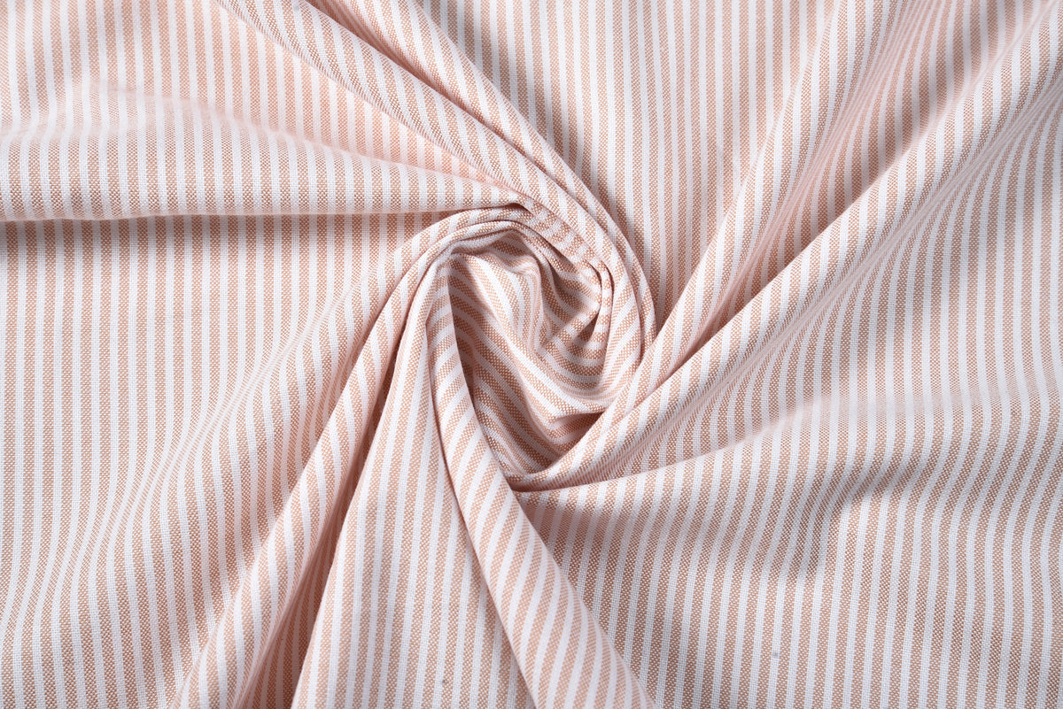 Pale Orange University Stripes Oxford Shirt - 5