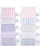 Swatches of the custom oxford shirt for men by Luxire in soft pink and navy stripes