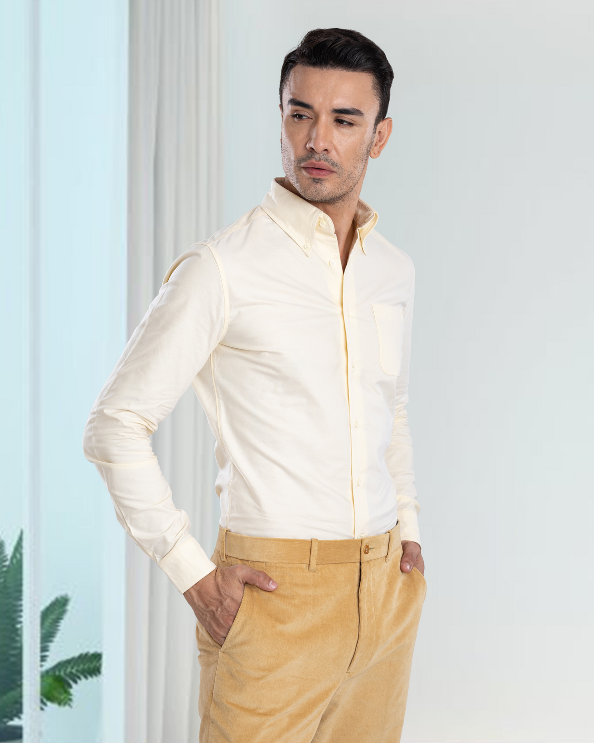 Pale Yellow Oxford Shirt - 2