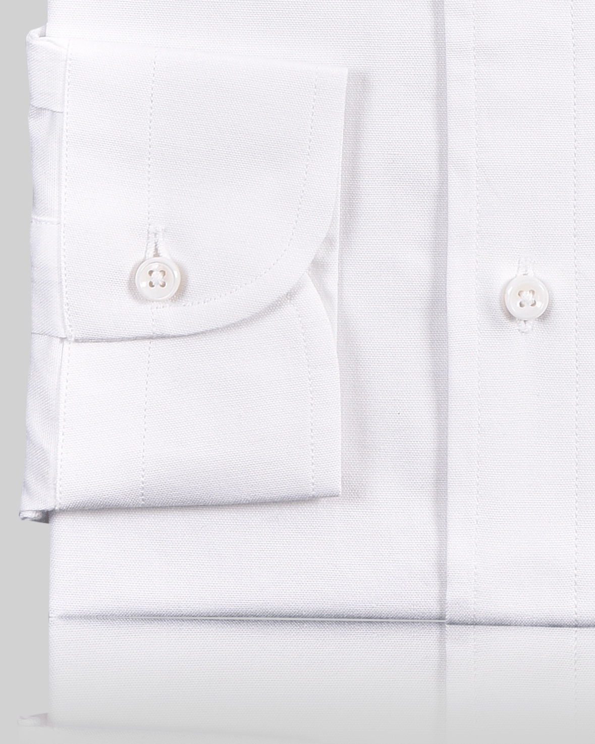 Cuff of the custom oxford shirt for men by Luxire in pinpoint white