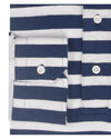 Cobalt Blue White Stripes T-shirt