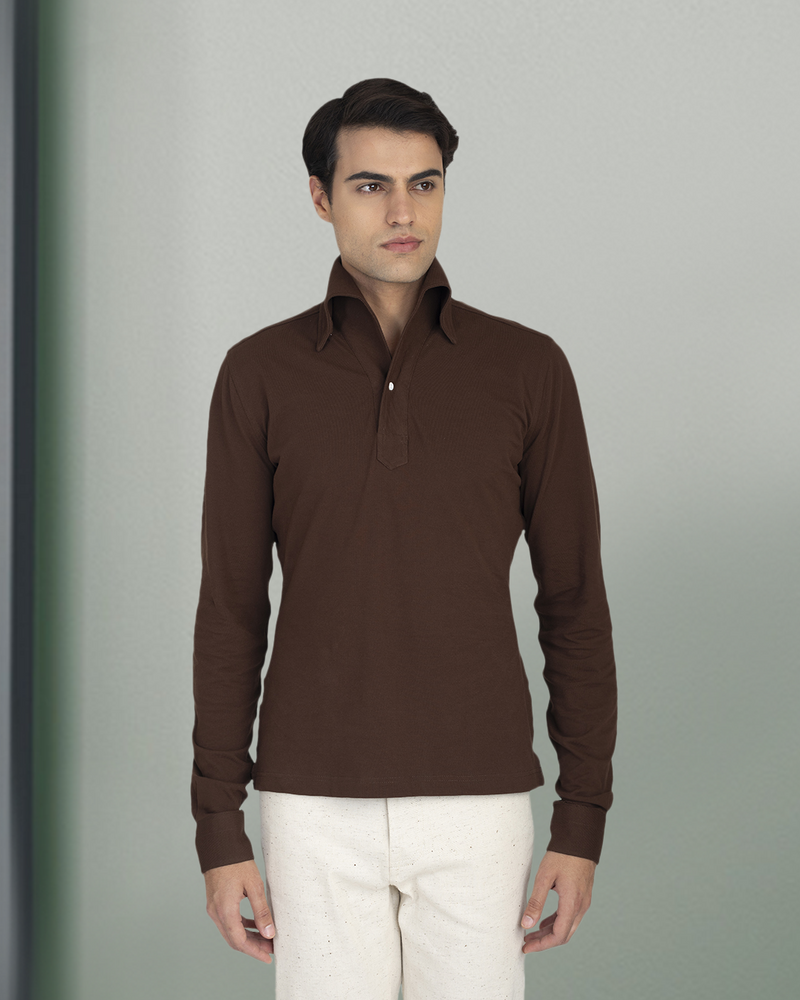 Brown Pique Custom's Men's Polo Shirt – Luxire Custom Clothing
