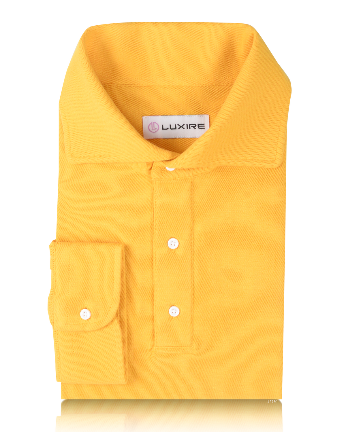 Golden Yellow Cotton Polo T-Shirt - 1