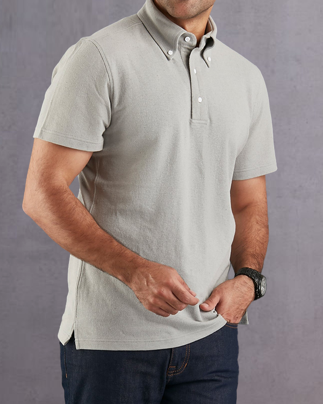 Porpoise Grey Polo T-Shirt