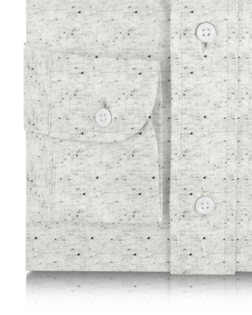 Speckled Light Grey Polo Shirt