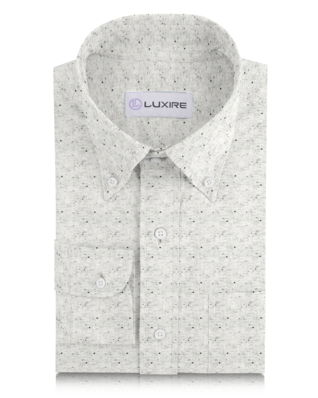 Speckled Light Grey Polo Shirt - 1