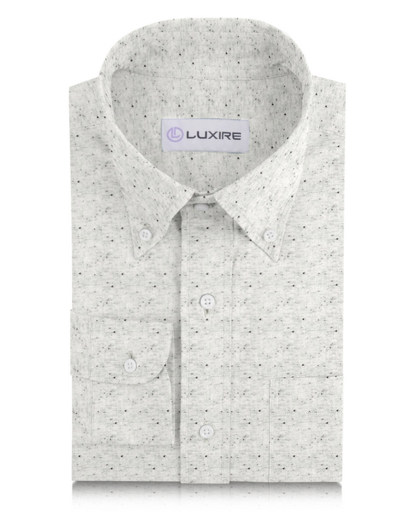Speckled Light Grey Polo Shirt