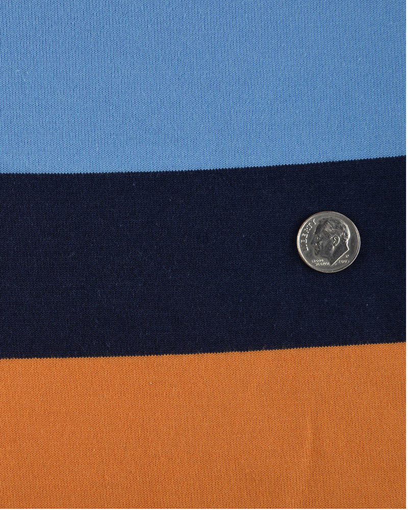 Navy Orange Blue Stripes T-shirt
