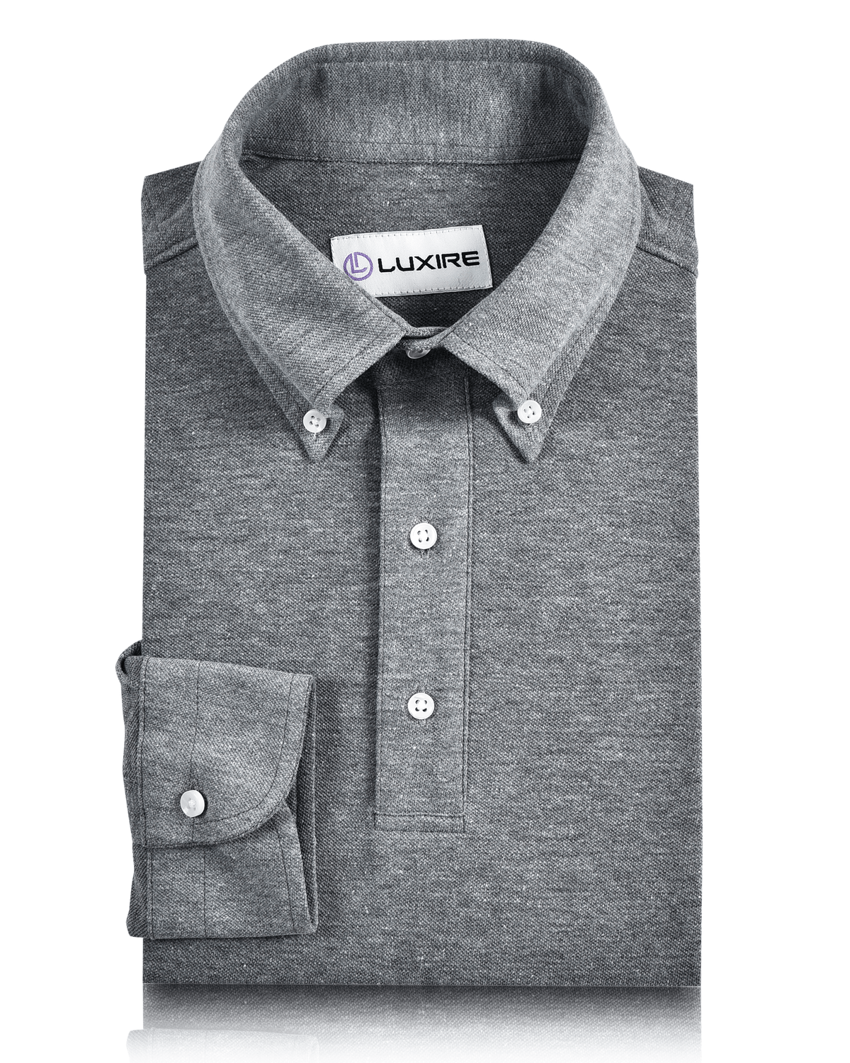 Heather Slate Grey Polo T-Shirt - 1