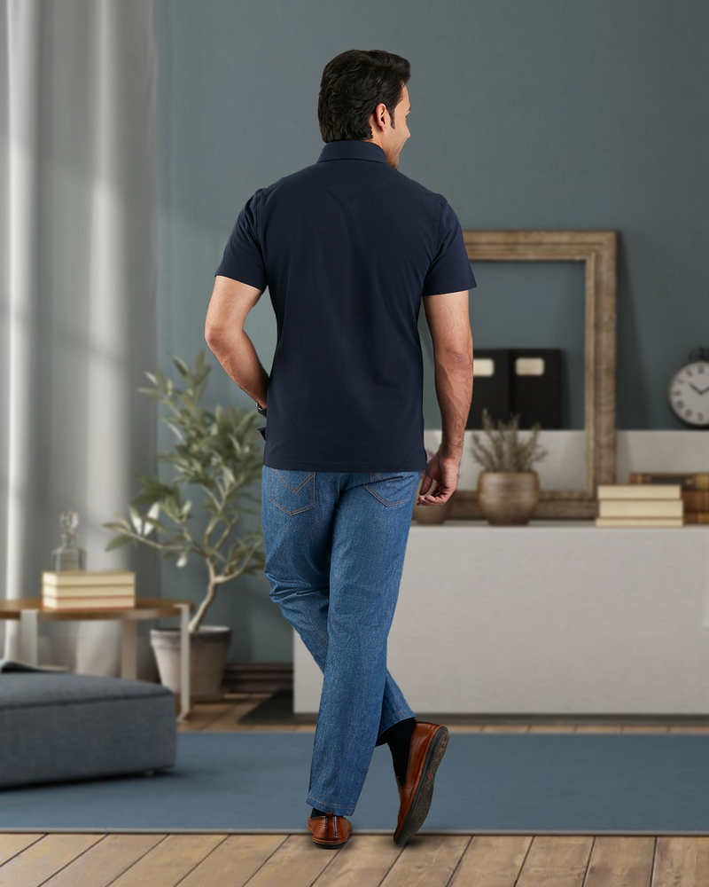 EZS Navy Polo T-Shirt