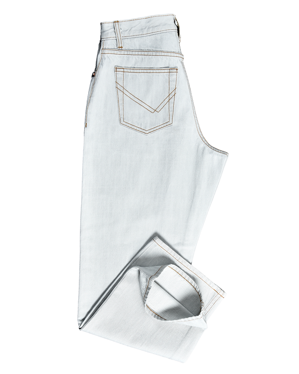 Fade Washed Blue Selvage With Turquoise Tint - 15 Oz Jeans