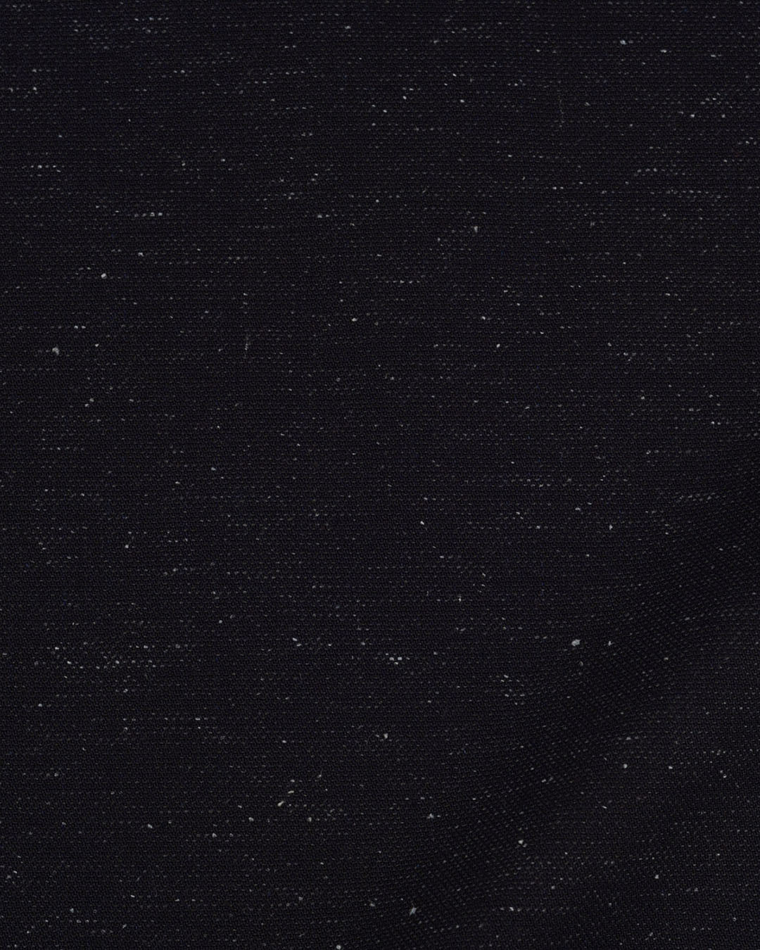 Close up view of slub jeans for men by Luxire in navy 2