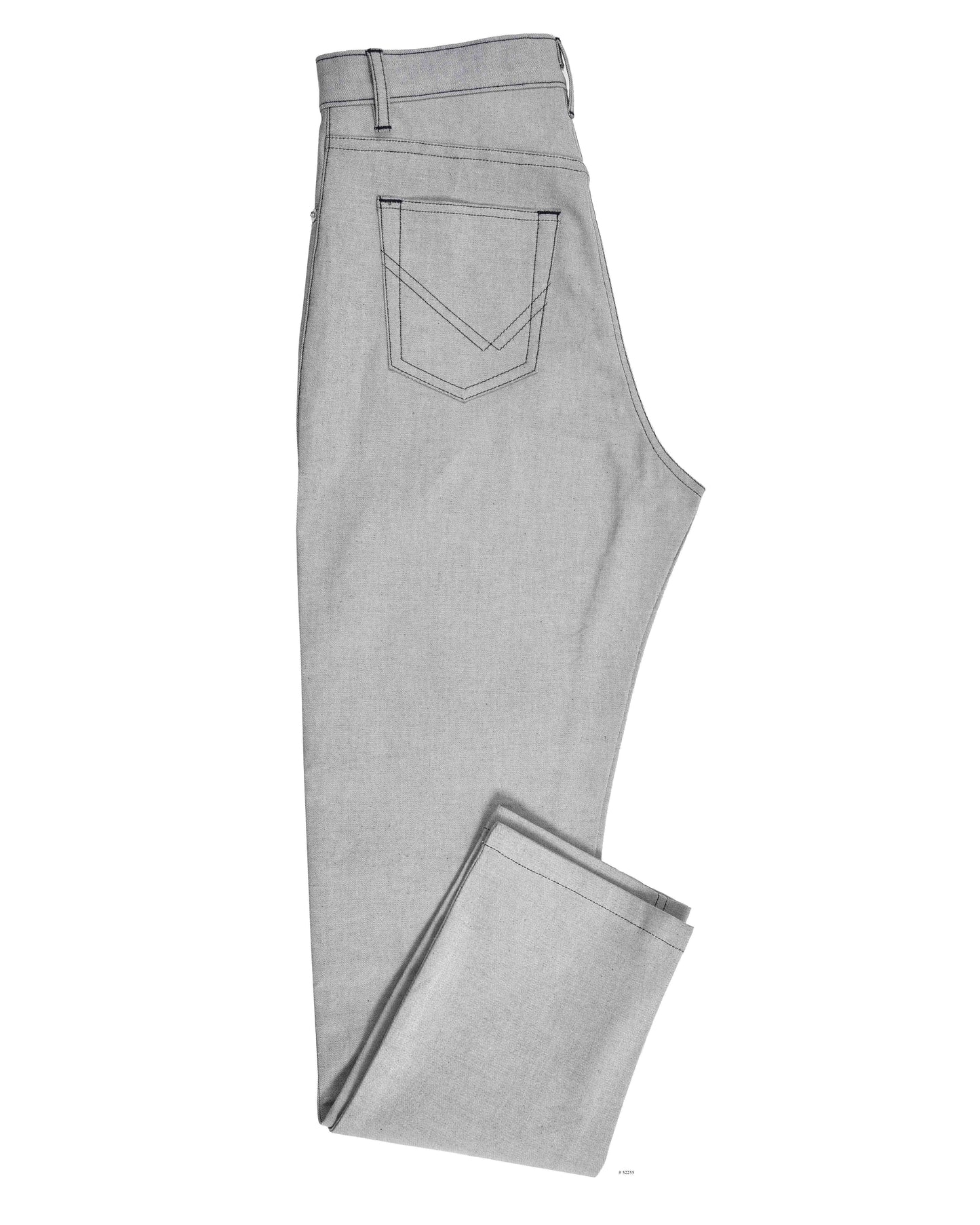 Side view of stretchable jeans for men by Luxire in grey