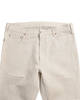 Front view of denim jeans for men by Luxire in ivory