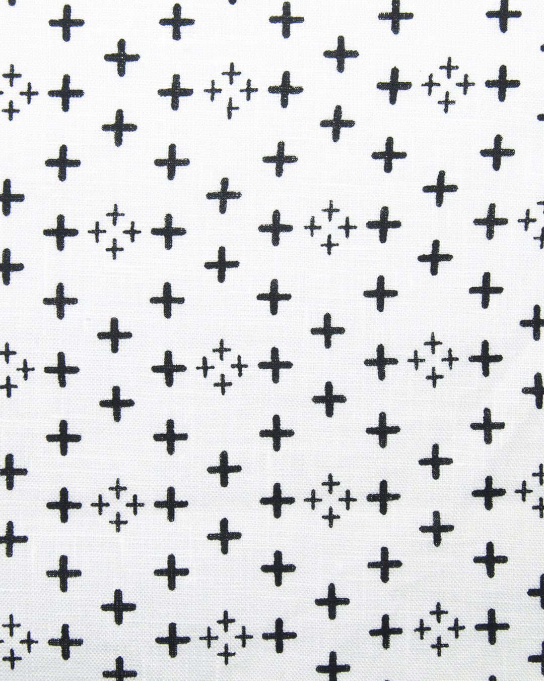 Linen: Black Printed Positivity On White - 4