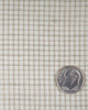 Close up of the custom linen shirt for men in white with brown checks by Luxire Clothing