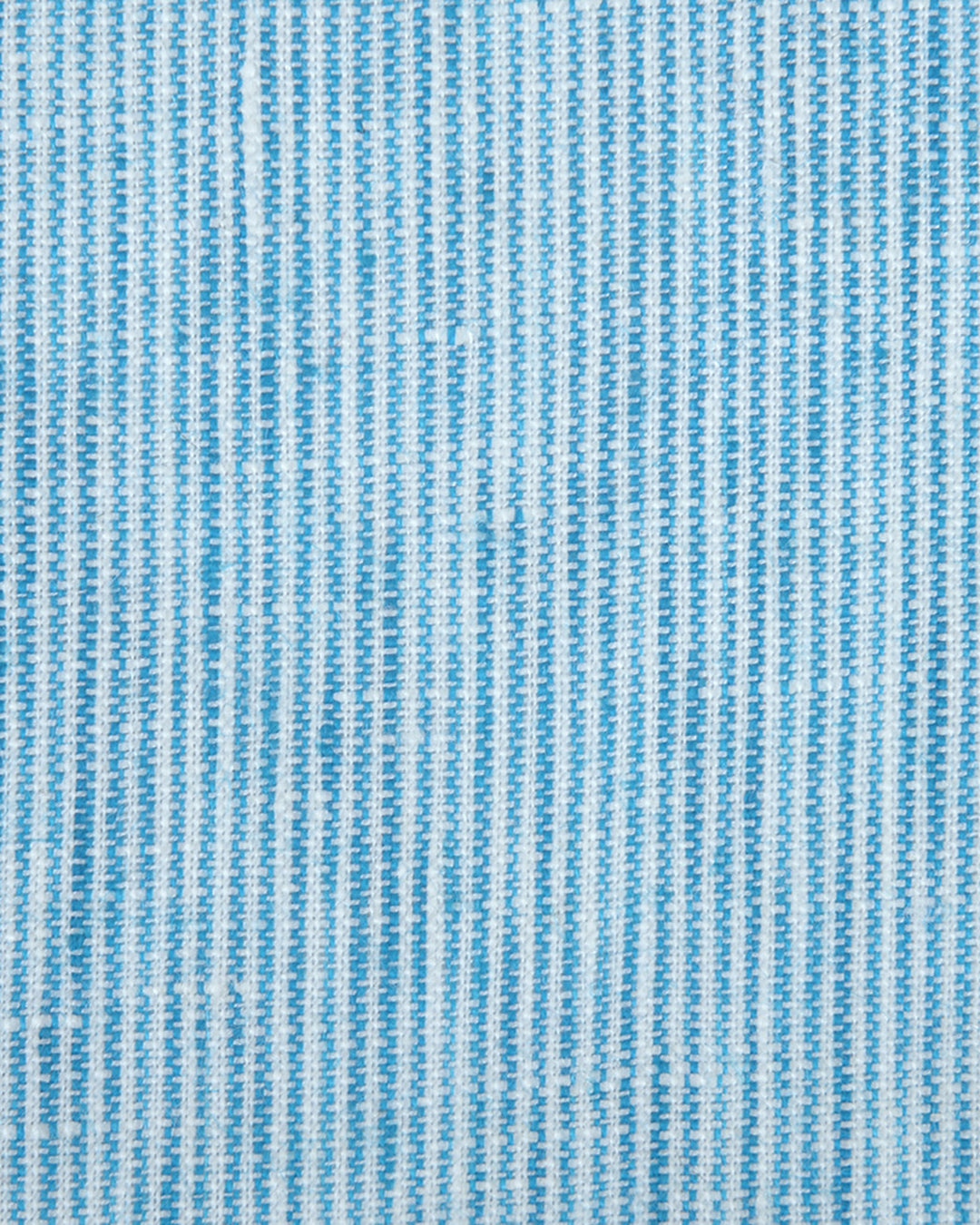 Linen: Candy Blue White Thin Dress Stripes - 5