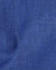 Close up of the custom linen shirt for men in mid blue by Luxire Clothing