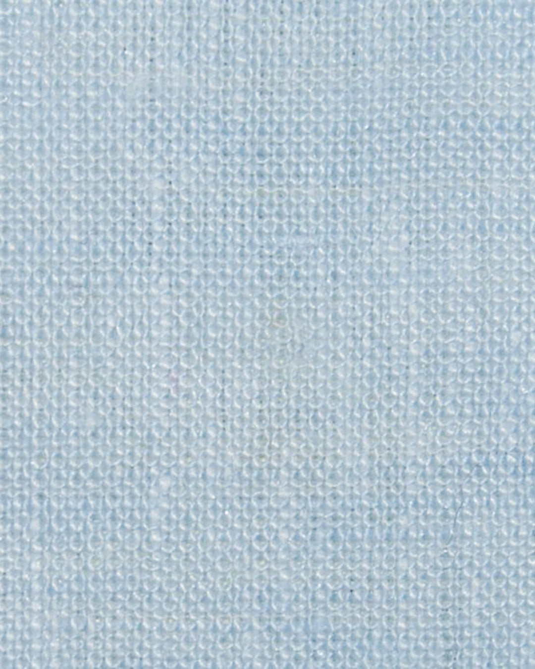 Close up view of custom linen shirt for men in pale blue